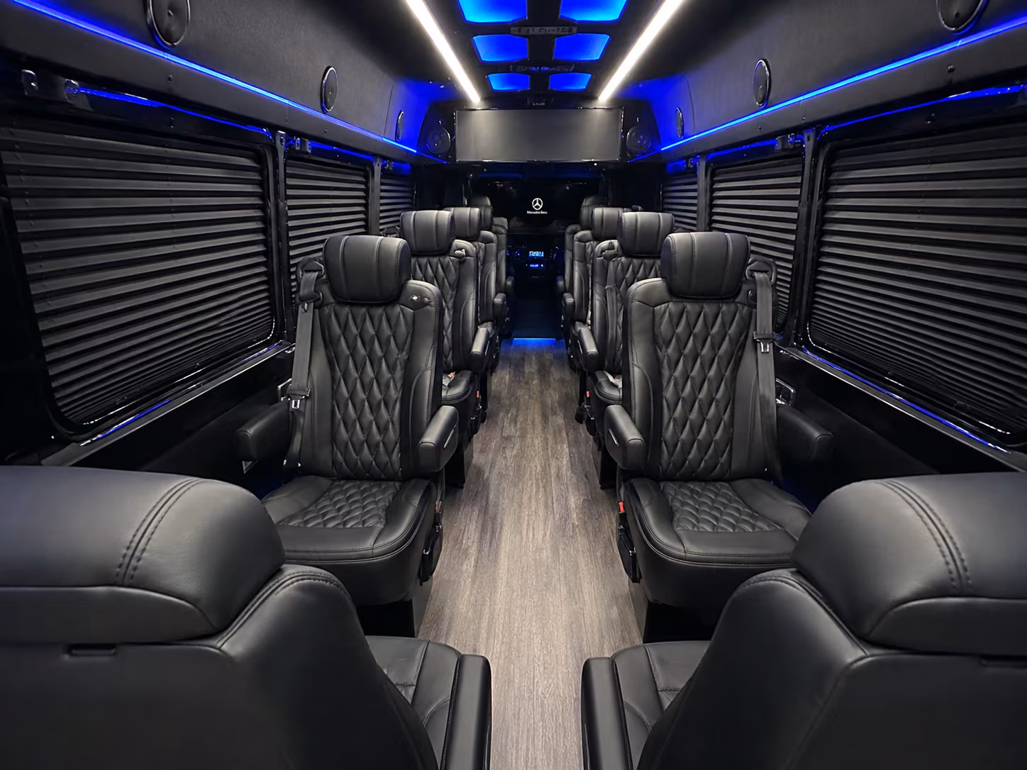 Dallas Airport Shuttle & Transportation party bus interior