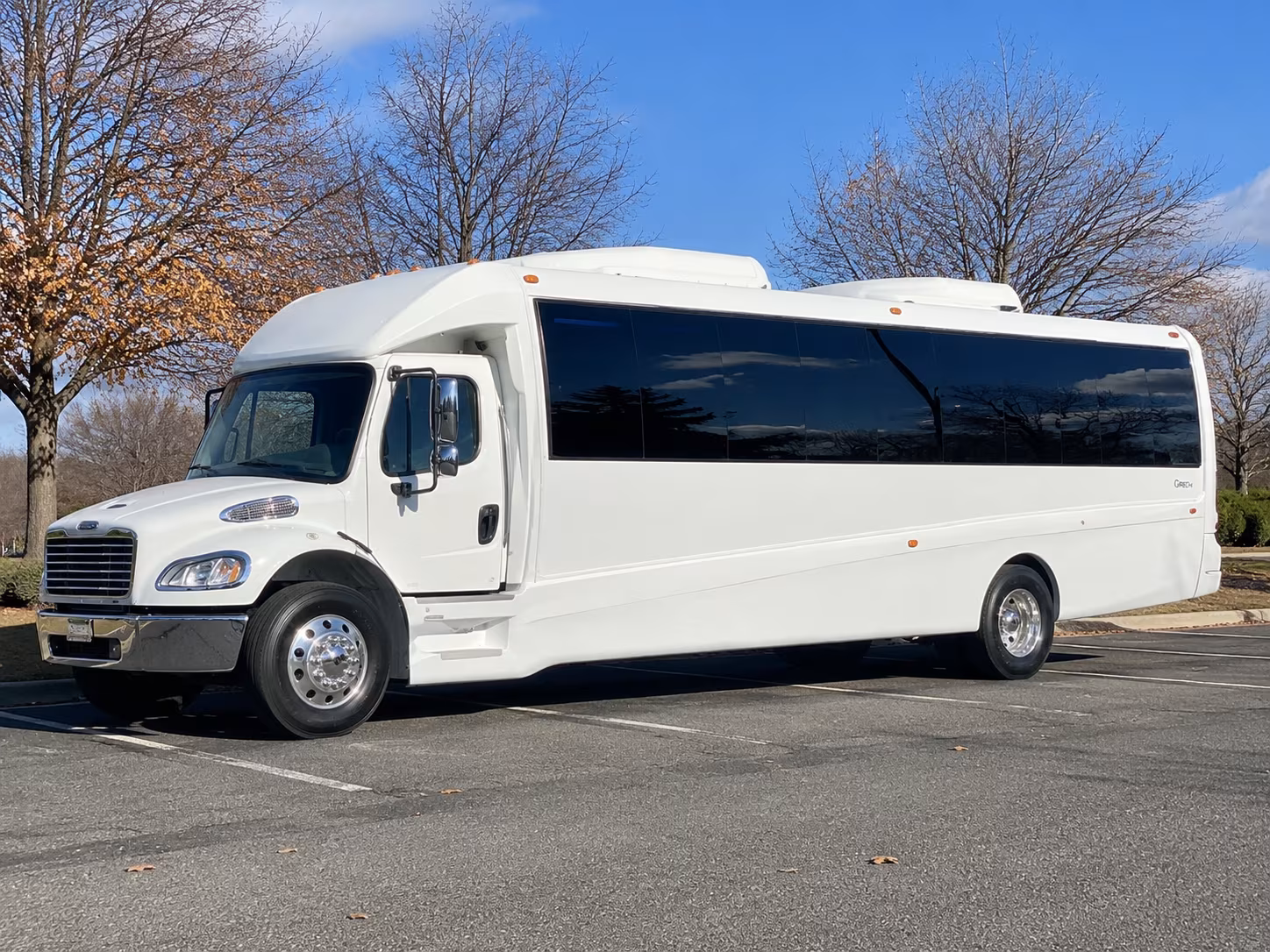 Dallas Prom & Homecoming Transportation party bus exterior