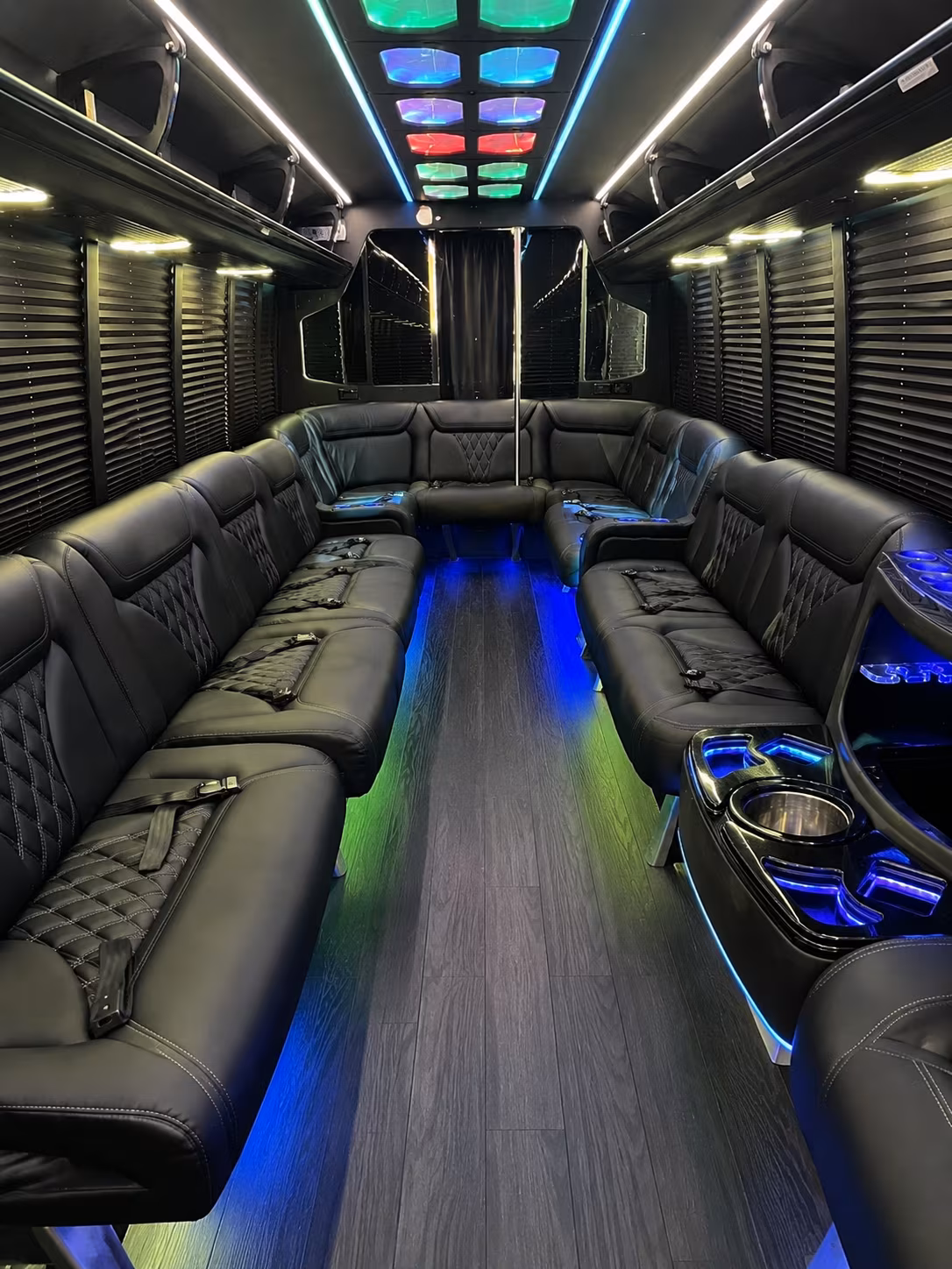 Dallas Prom & Homecoming Transportation party bus exterior