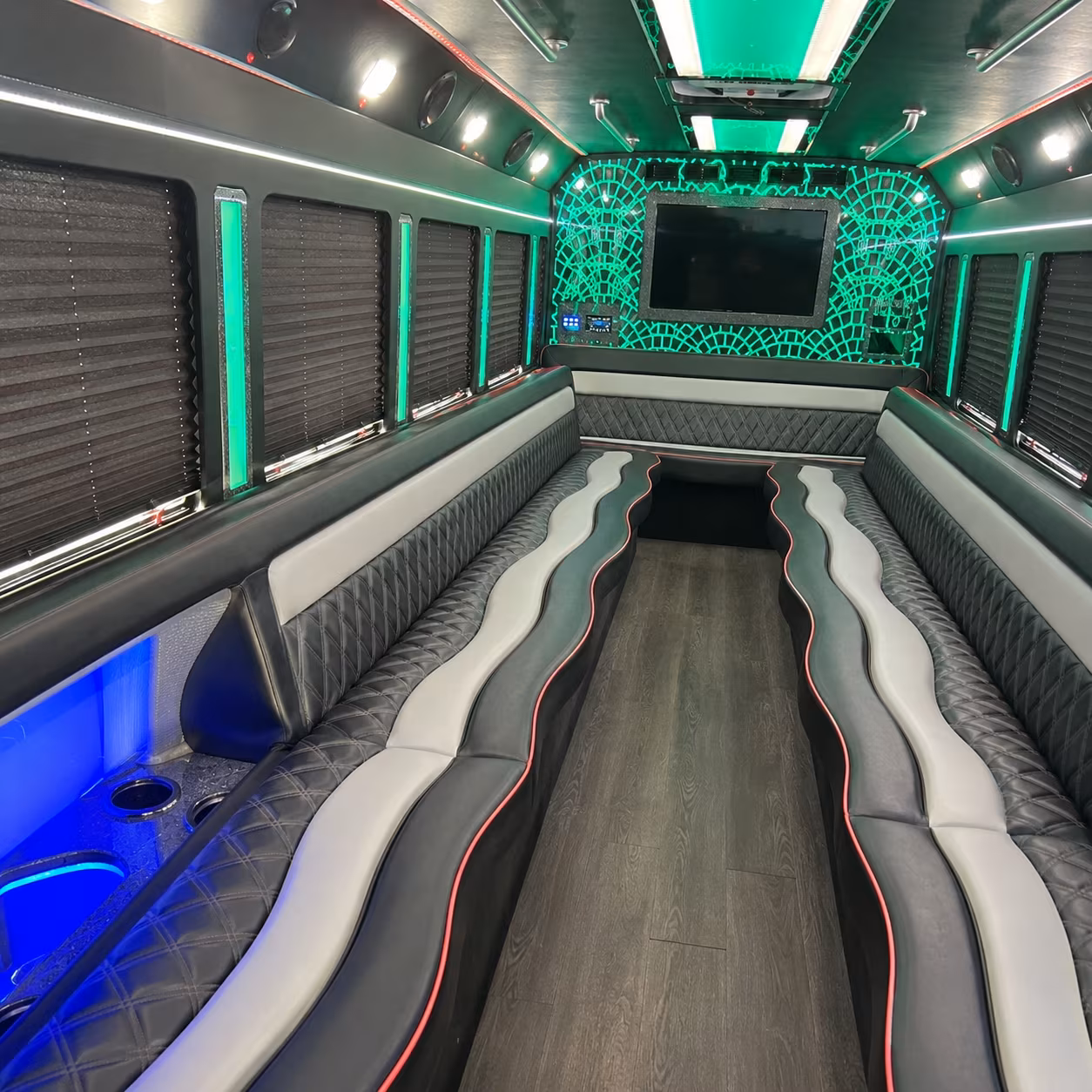 Dallas Prom & Homecoming Transportation party bus exterior