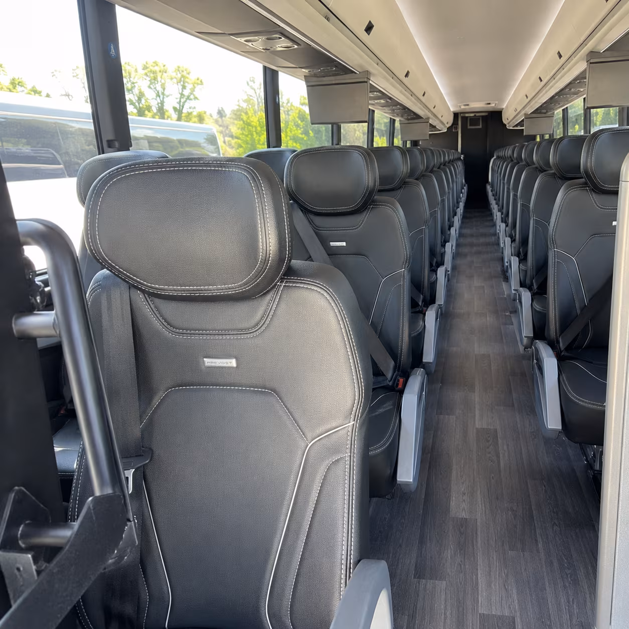 Dallas School Event Transportation party bus interior