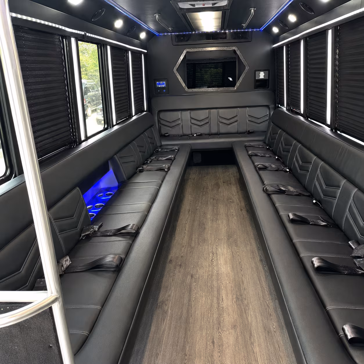 Dallas Wedding Transportation party bus exterior