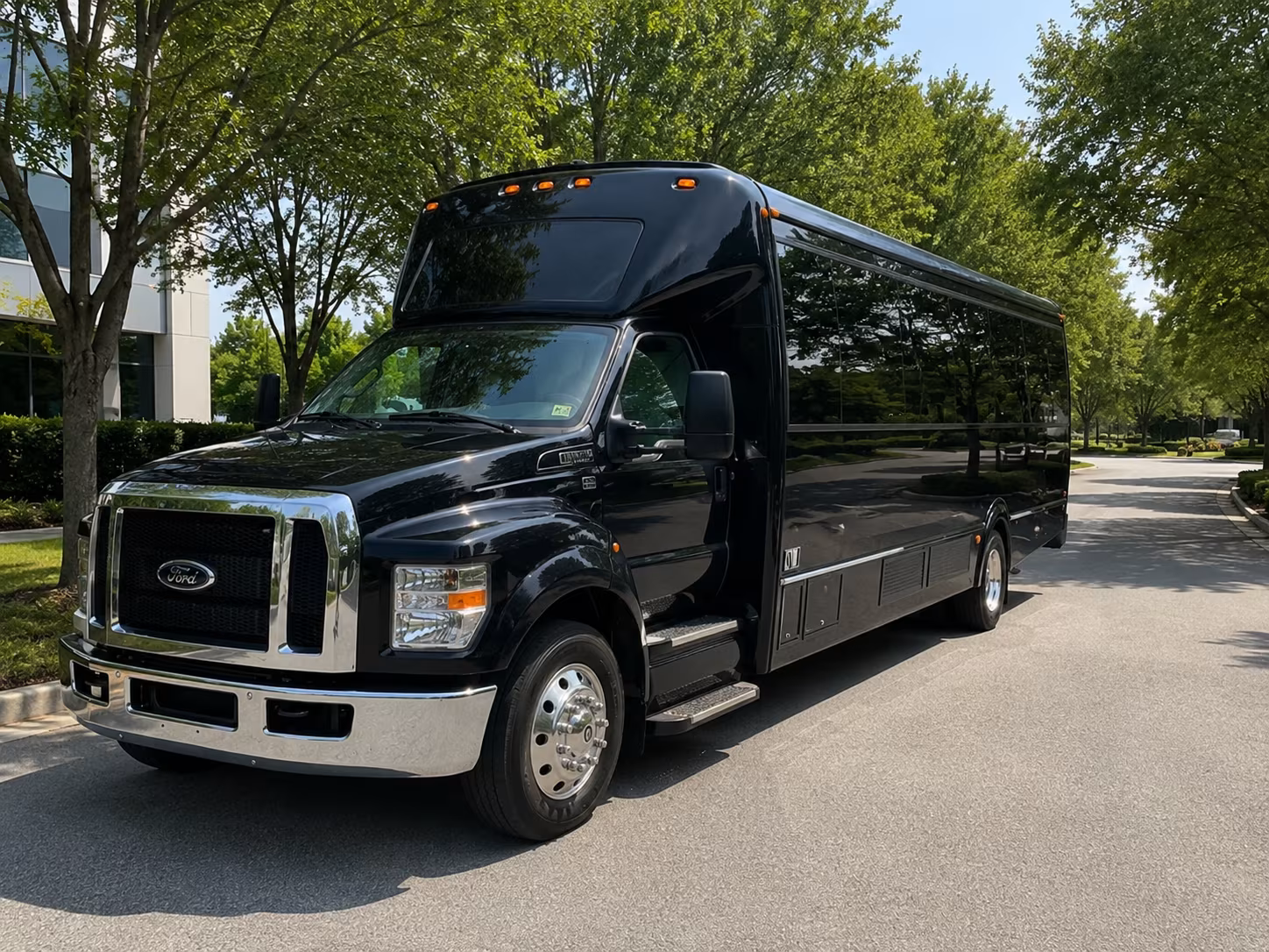 Dallas Wedding Transportation party bus exterior