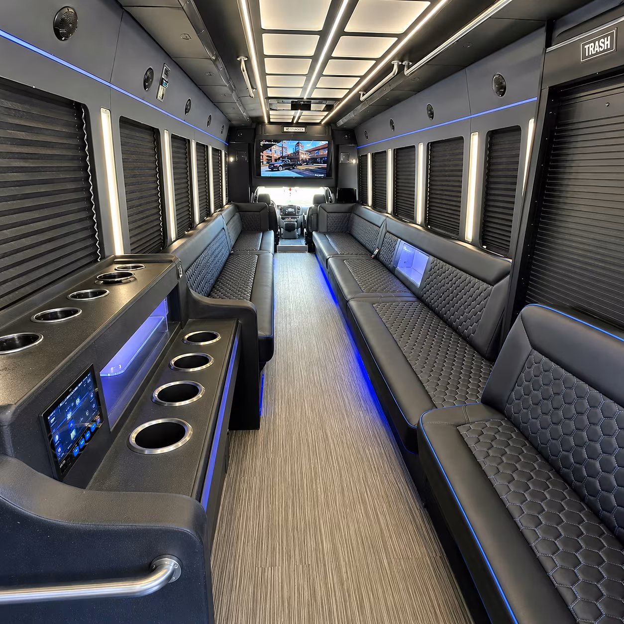 Dallas Winery Tour & Pub Crawl Transportation party bus interior