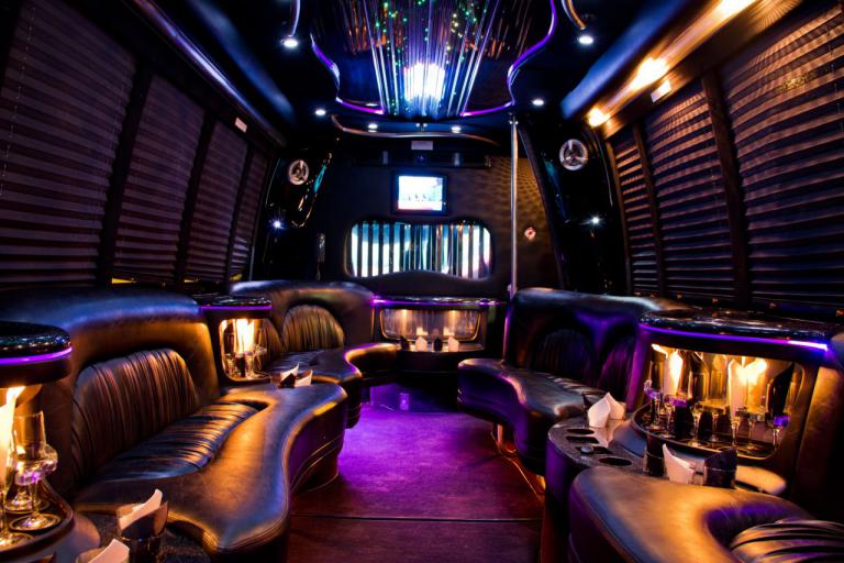 Garland 22 Passenger Party Bus Interior