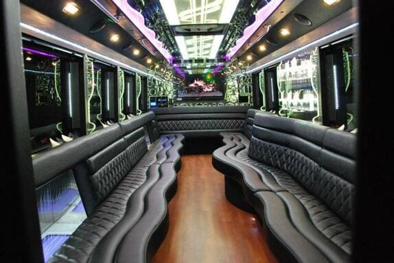 Garland 25 Passenger Limo bus Interior