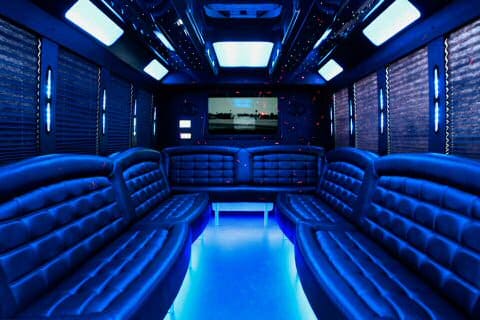 Garland 36 Passenger Party Bus Interior