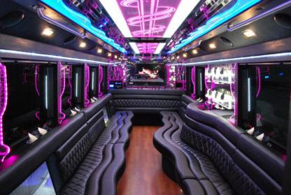 Lewisville 50 Passenger Party Bus Interior